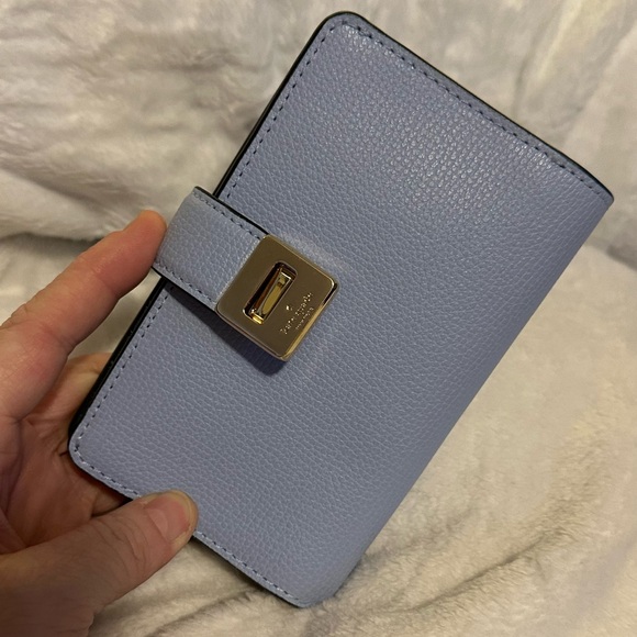 kate spade Periwinkle Textured Wallet with Gold Turn-Lock - Picture 10 of 10